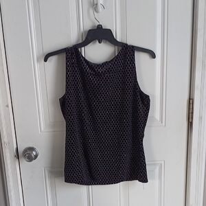 Dress Barn Black and White Patterned Tank Top
